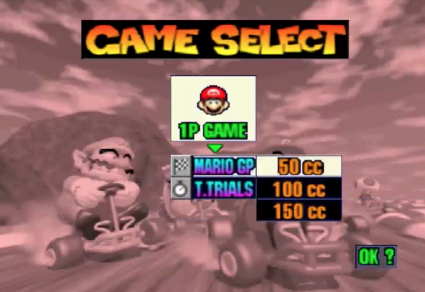 Mario Kart 64 gameplay footage (1996)